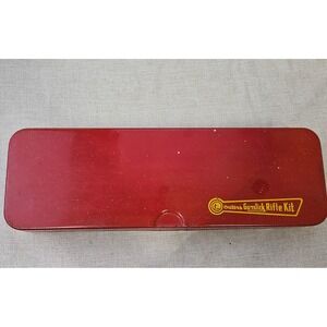 Outers Gunslick Rifle Kit No 477 Vintage Red Metal Tin Hoppes No 9 Solvent USA